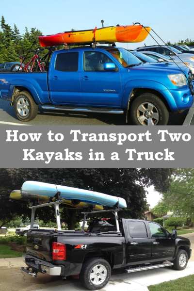 How to Transport Two Kayaks in a Truck pin