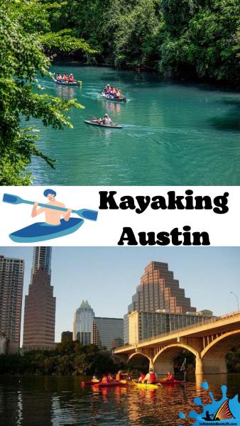 Kayaking Austin pin