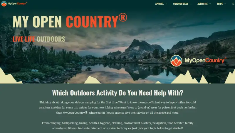 Home My Open Country® Your Guide to the Outdoors Google Chrome