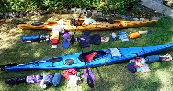List of equipment for a kayaking trip