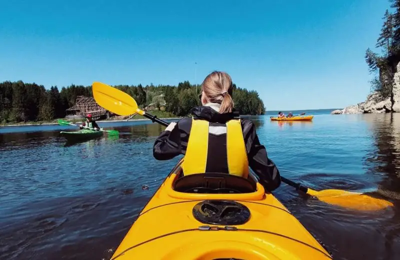 When planning a route for kayaking with children, take into account